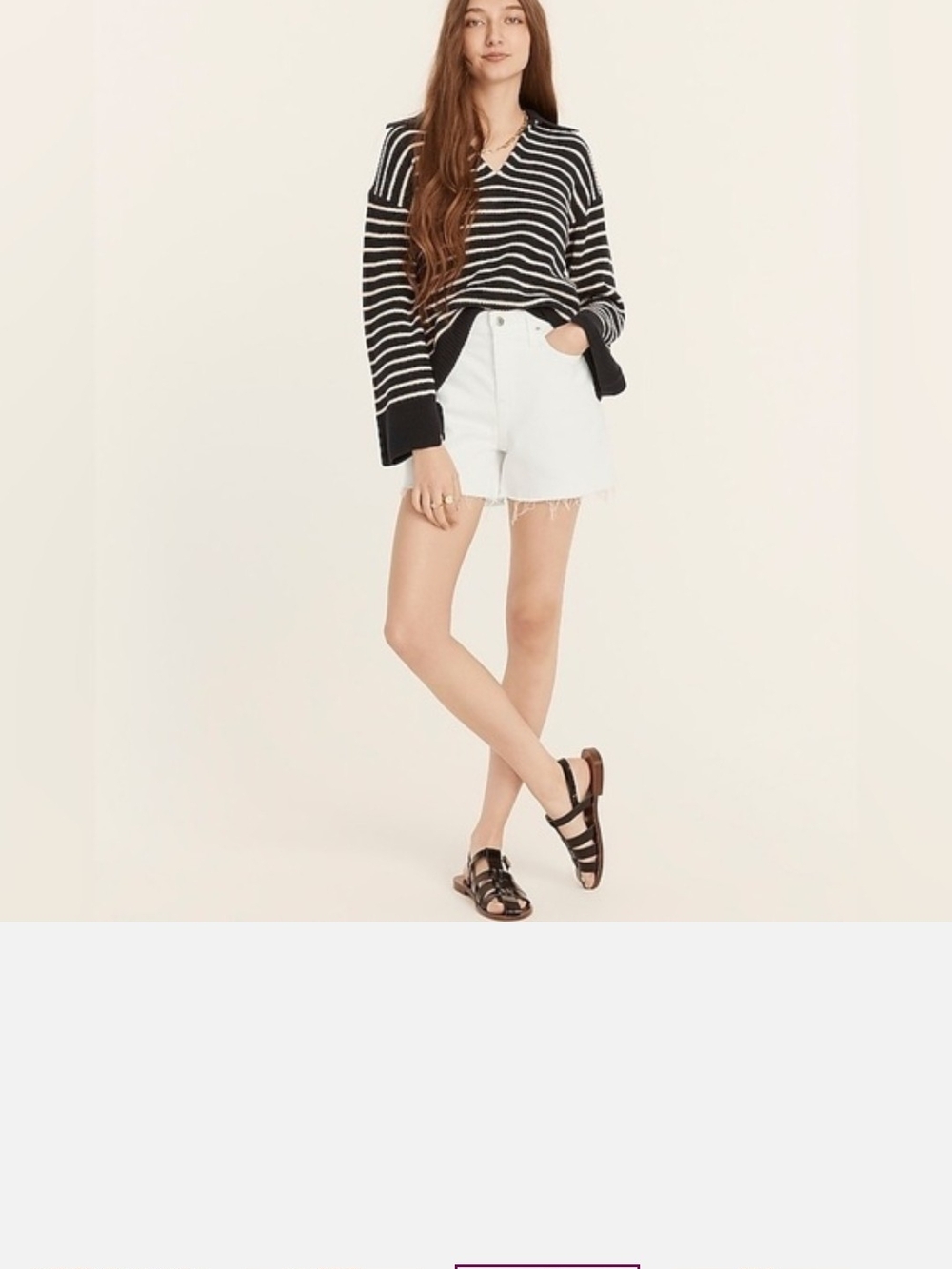 J.Crew White High-Rise Denim Shorts – Women Size 27 NWT
